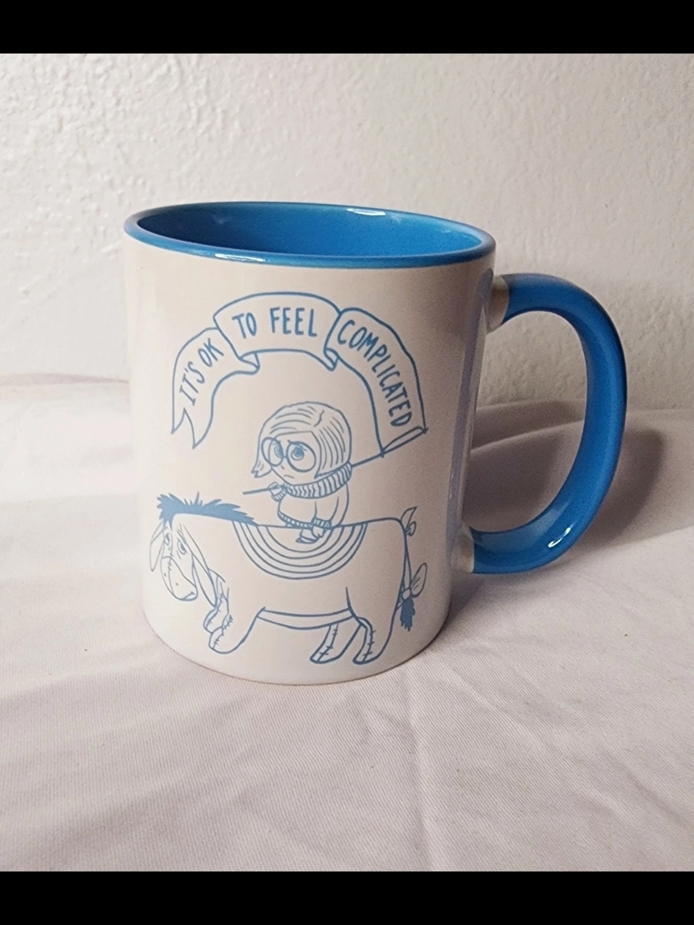 Disney Parks Mug Inside Out Sadness & Eeyore It’s OK To Feel Complicated Cup